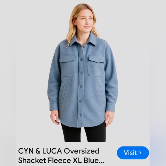 NEW w/TAGS Cyn & Luca Ivory Pea Coat Jacket Shirttail Hem Outerwear Size Medium - Picture 2 of 10